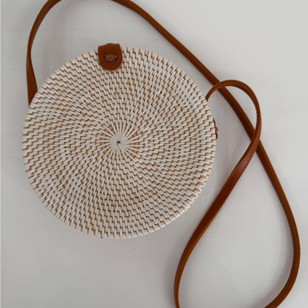 ATA Bali Rattan Canteen Crossbody Bag